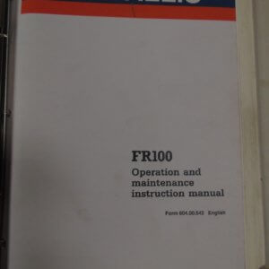 Fiat Allis FR100 Wheel Loader Operator Manual