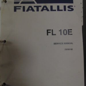 Fiat Allis FL10E Crawler Loader Service Manual