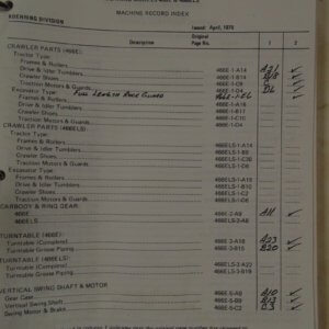 Terex 466E Crane Parts Manual