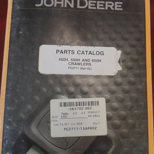 John Deere 450H, 550H, 650H Crawler Parts Manual