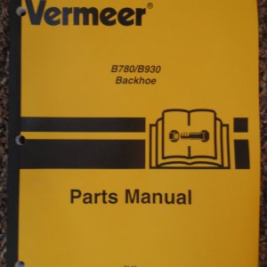 Vermeer B780/B930 Backhoe Parts Manual