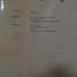 Allis Chalmers FL9 Crawler Tractor Service Manual