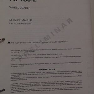 Fiat Allis FR 180-2 Wheel Loader Service Manual
