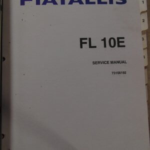 Fiat Allis FL10E Crawler Loader Service Manual