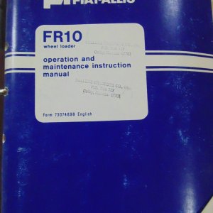 Fiat Allis FR10 Wheel Loader Operator, Maintenance and Parts Manual