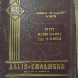 Allis Chalmers TS260 Motor Scraper Service Manual