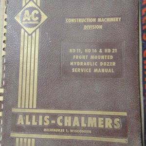 Allis Chalmers HD11, HD16 & HD21 Front Mounted Hydraulic Dozer Service Manual