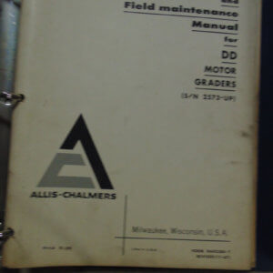 Allis Chalmers DD (Diesel) Grader Parts Manual