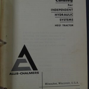 Allis Chalmers Independent Hydraulic Systems HD21 Tractor Parts Manual