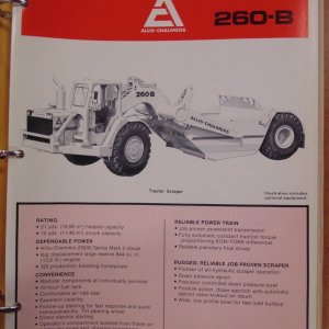 Allis Chalmers 260-B tractor Scraper Parts Manual