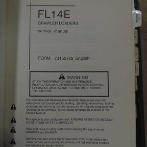 Fiat Allis FL14E Crawler Loader Service Manual