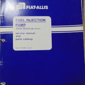 Allis Chalmers Fuel Injection Pump- Fiat Allis Fuel Injection Pump (Roosa Master DM Series) Parts and Service Manual