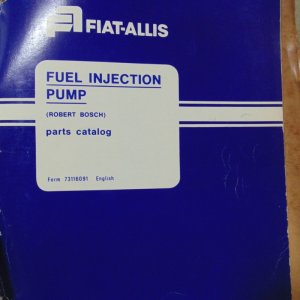 Fiat Allis Fuel Injection Pump (Robert Bosch) Parts Manual