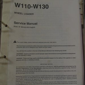 Fiat-Hitachi W110-W130 Wheel Loader Service Manual
