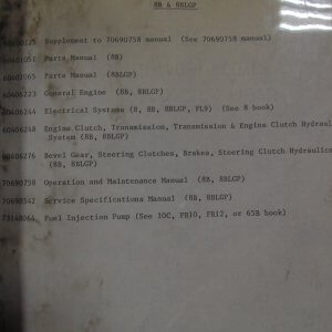 Fiat Allis 8B & 8BLGP Crawler Dozer Service Manual