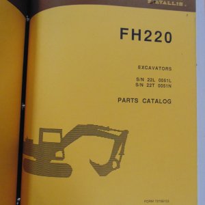 Fiat Allis FH220 Excavator Parts Manual