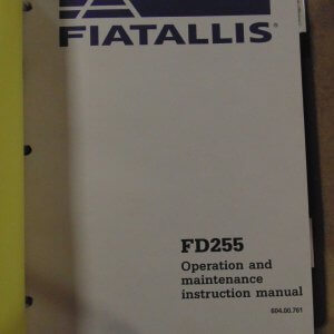 Fiat Allis FD255 Crawler Dozer Operator, Maintenance, Parts and Service Manual