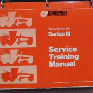 Champion Motor Graders 700 Series Grader Series III Service Training Manual