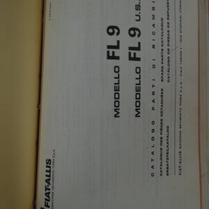 Fiat Allis Model FL9, FL9 U.S.A. Part Manual