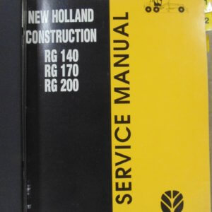 New Holland RG140, RG170, RG200 Motor Grader Service Manual