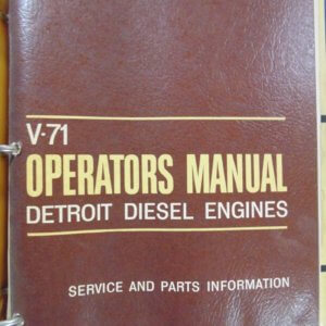 Detroit Diesel Engines V-71 Manuals