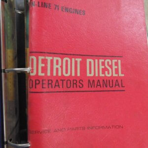 Detroit Diesel Inline 71 Engines Operators Manual