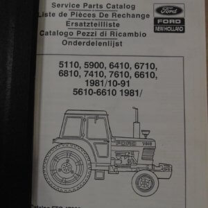 Ford/New Holland 5110, 5900, 6410, 7410, 7610, & 6610 Parts Manual