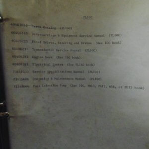 Fiat Allis FL10C Crawler Loader Manuals