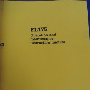 Fiat Allis FL175 Crawler Loader Operation and Maintenance Instruction Manual