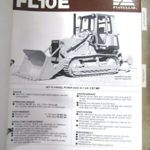 Fiat Allis FL10E Crawler Loader- Operator and Maintenance Manual, Parts, Service