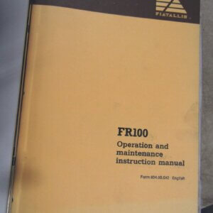 Fait Allis FR100 Wheel Loader Operation and Maintenance FR10B FR10C FR100 Service Manual Set