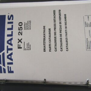 Fiat Allis FX250 Excavator Parts Catalog Manual 1995