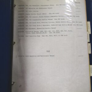 Fiat Allis FL5-FL5B Tracked Loader Service-Parts-Operator Manual