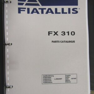 Fiat Allis FX310 Excavator Parts Manual Catalog Book