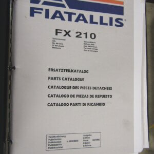 Fiat Allis FX210 Excavator Parts Book