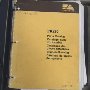 Fiat Allis FR220 Wheel Loader Parts Book