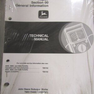 Deere 485E/486E/488E Forklifts Repair Technical Service Manual TMS170400