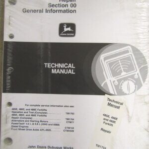 Deere 485E/486E/488E Forklifts Repair Technical Service Manual TMS170400