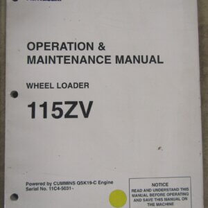 Kawasaki 115ZV Wheel Loader Operation and Maintenance Manual 11C4-5031