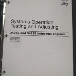 Caterpillar 3408E/3412E Industrial Engines Service Repair Manual 4CR1-up/7PR1-up/BDT1-up/BFT1-up
