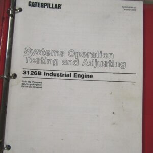 Caterpillar 3126B Industrial Engine Service Repair Manual 7151-up/BEJ1-up/DCS1-up