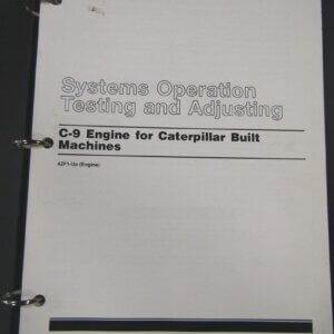 Caterpillar C9 Engine for CAT Built Machines Service Repair Manual 4ZF1-up