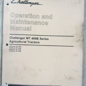 Caterpillar Challenger MT400B Series Agricultural Tractors Operation and Maintenance Manuals