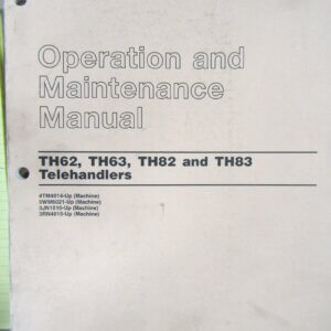 Caterpillar TH62/TH63/TH82/TH83 Telehandlers Operation and Maintenance Manuals
