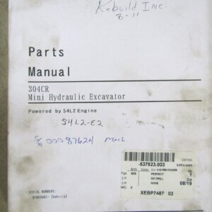 Caterpillar 304CR Mini Hydraulic Excavator Parts Manual BTN00001-up