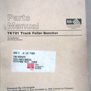 Caterpillar TK721 Track Feller Buncher Parts Manual 1021-up