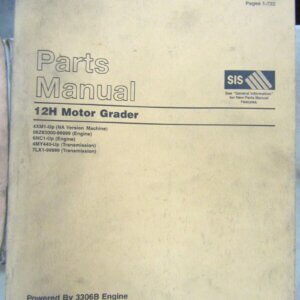 Caterpillar 12H Motor Grader Parts Manual Complete Set 4XM1-up