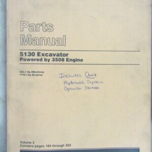 Caterpillar 5130 Excavator Parts Manual 5ZL1-up
