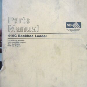 Caterpillar 416 C Backhoe Loader Parts Manual 4ZN16044-up