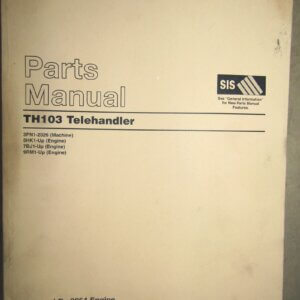 Caterpillar TH103 Telehandler Parts Manual 3PN1-2026